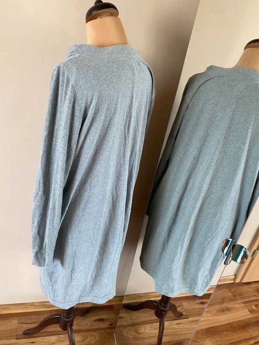 Xl 42 44 szary dres komin golf sukienka tatuum midi oversize sweter