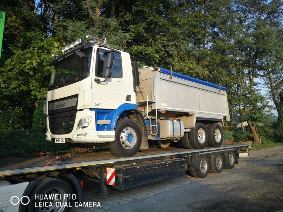 Transport niskopodwoziowy maszyn koparek, melaminy  platforma KOBNEXT