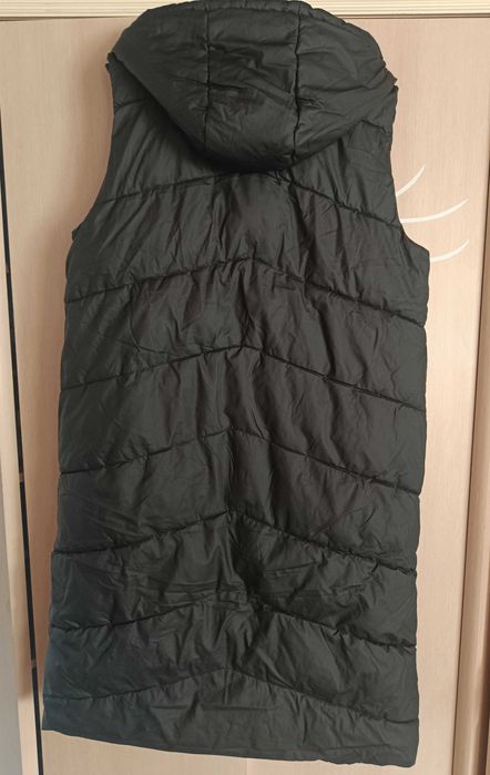 Nowa Piękna długa kamizelka bezrękawnik czarna