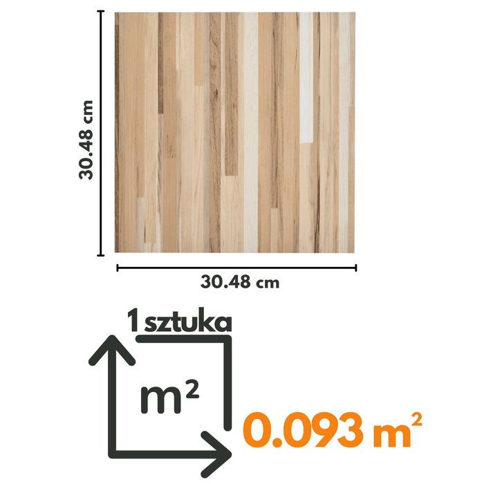 Płytki Winylowe Samoprzylepne 1 SZTUKA SŁONECZNY PARKIET Panel Kafle