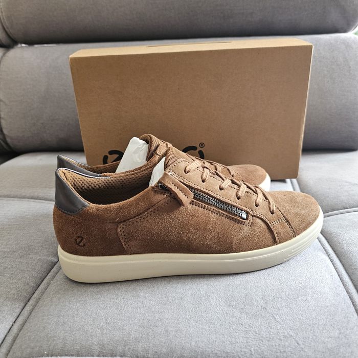 Ecco classic casual brązowe zamszowe 38 24.5