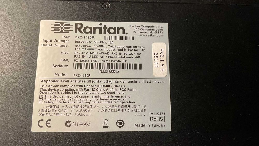 PDU Raritan PX2-1190R