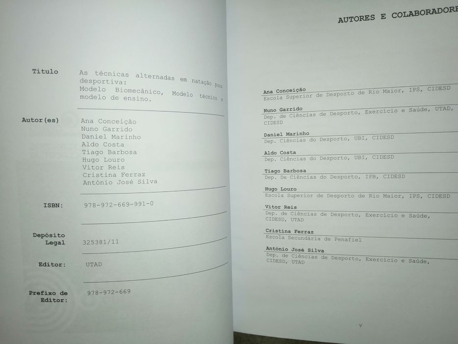 As técnicas alternadas em natação pura desportiva