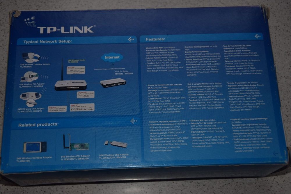 WiFi, MODEM, Switch, Router TP-Link, punkt dostępowy