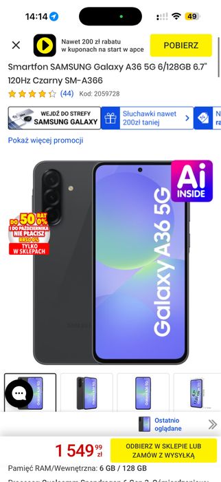 Samsung Galaxy A36 5G nowy