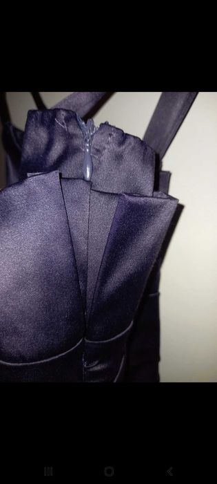 Vestido de cerimónia, roxo, fundo embaulado/camoneano  - S - Cerimónia