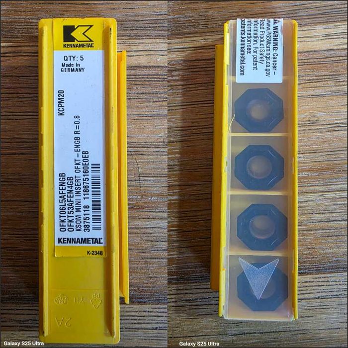 Lote CNC - Fresas e Pastilhas Kennametal / Sandvik (Novas)