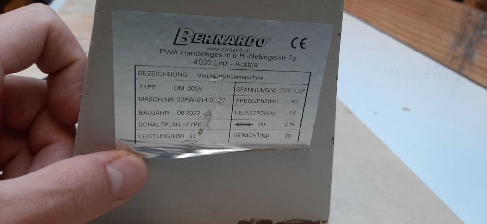 Tokarka do drewna BERNARDO DM 305 V - 230 V + akcesoria