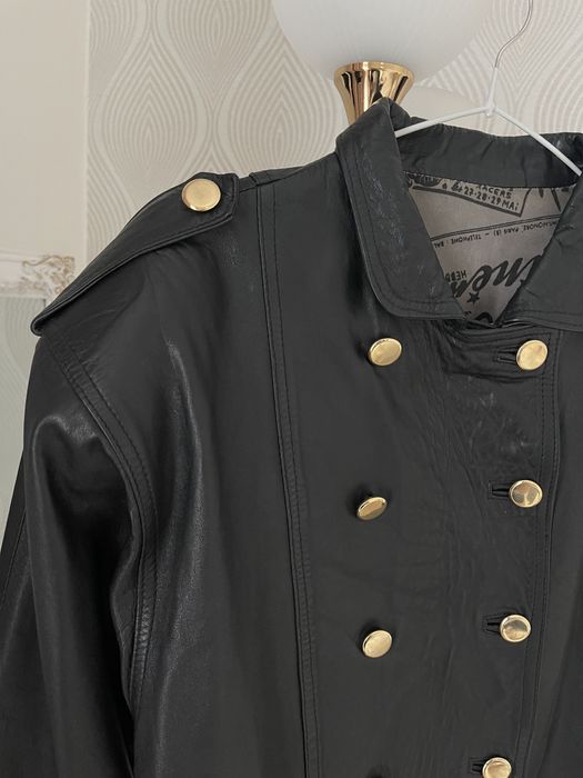 Натуральна шкіряна косуха оверсайз вкорочена у розмірі м