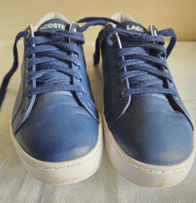 Sneakersy LACOSTE Straightset, granatowe r.39, w świetnym stanie