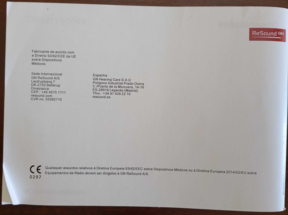 Aparelho Auditivo ReSound