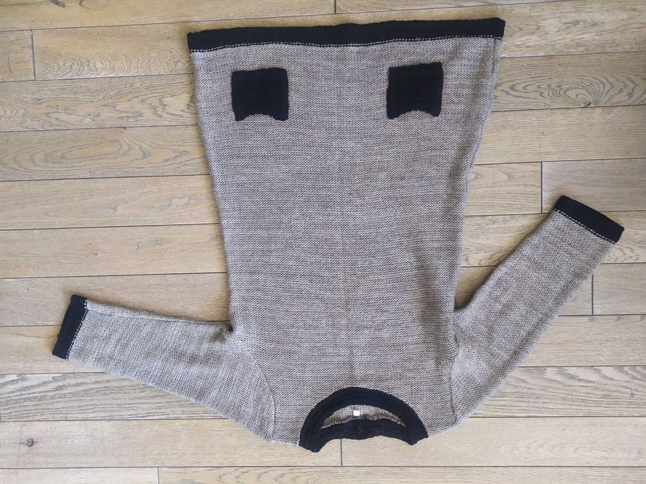 Brązowa sweterkowa sukienka XL