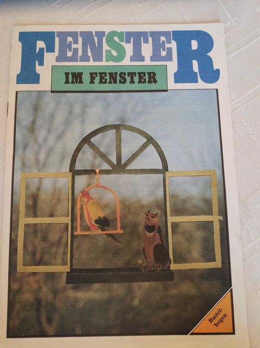 Wycinanka papierowa vintage "Fenster im Fenster"