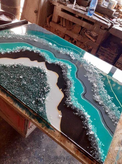 Obrazy z żywicy z strukturami