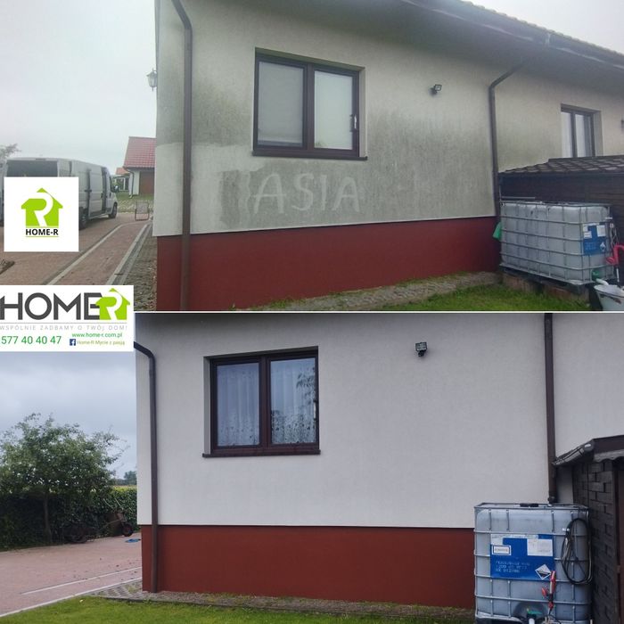 Mycie, czyszczenie elewacji, kostki, dachu. Wycena GRATIS