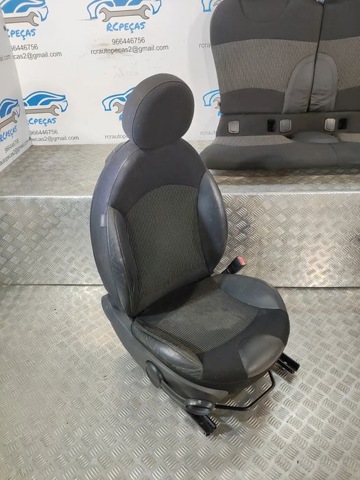 BANCO BANCOS ORIGINAIS MINI COOPER R55 CLUBMAN PELE TECIDO AIRBAG