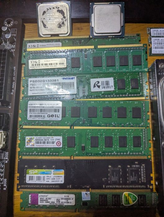 Комплектуючі для комп'ютера. ОЗУ, SSD, HDD, материнська плата, проц