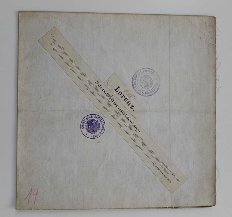 Stara mapa na płótnie Kaszuby