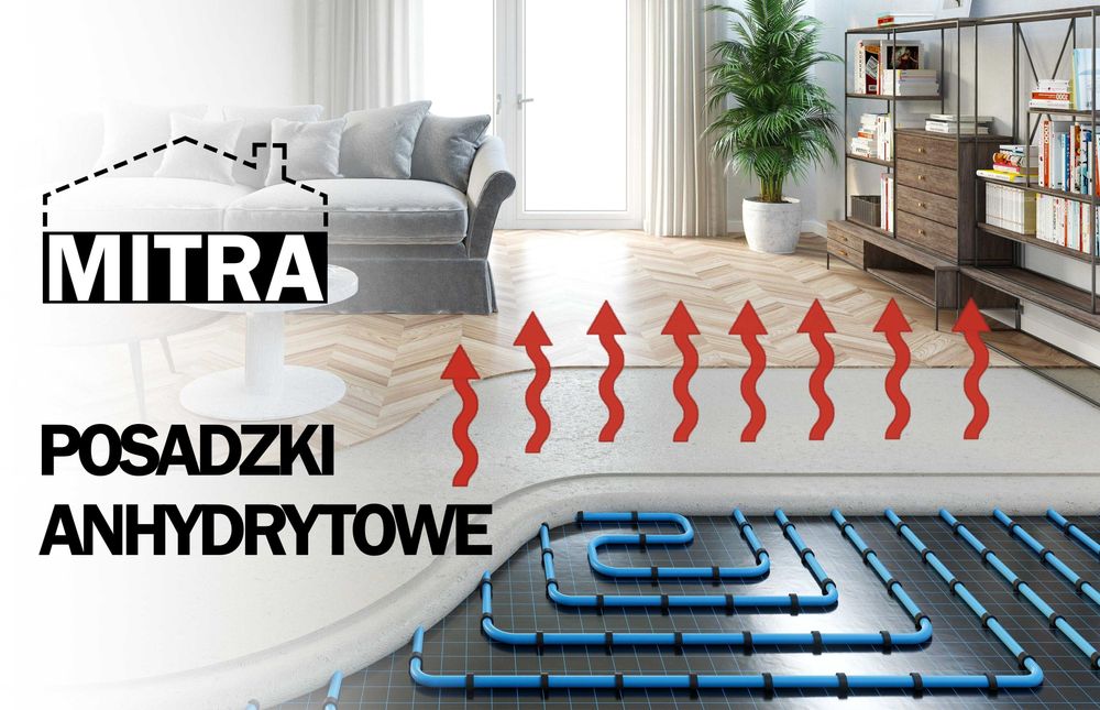 Posadzki anhydrytowe, wylewki na ogrzewanie podłogowe. Kościan