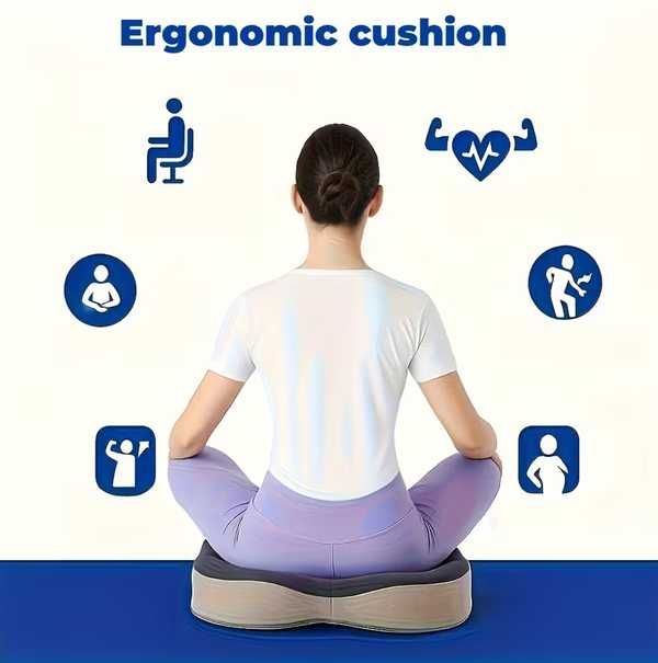 Poduszka ergonomiczna na krzesło z pianki memory Joga
