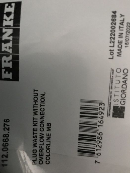 Sitko FRANKE czarny mat 112.0668.276