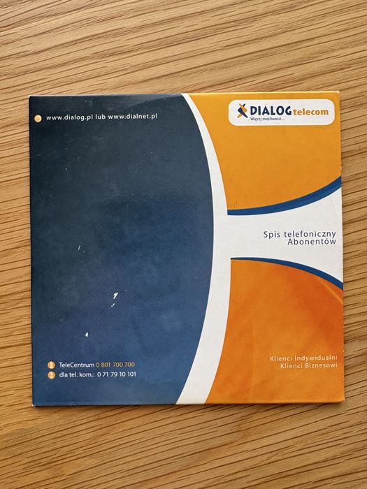 Płyta CD Książka Telefoniczna Dialog Tp Wrocław 2008 - Klienci Indywidualni unikat vintage