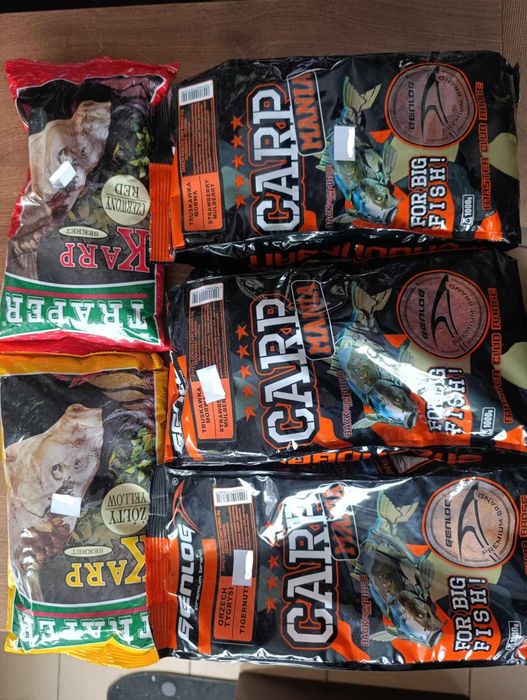 Zestaw zanęt wędkarskich 5kg na karpia karaś lin japoniec zanęta