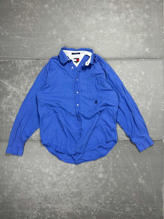 Vintage Tommy Hilfiger oversize koszula w kratkę 90s (XL) retro boxy