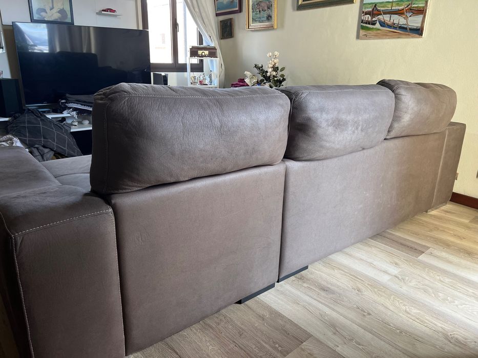 Sofá 3 Lugares c/ Chaise Longue, Arrumação, sofá Cama