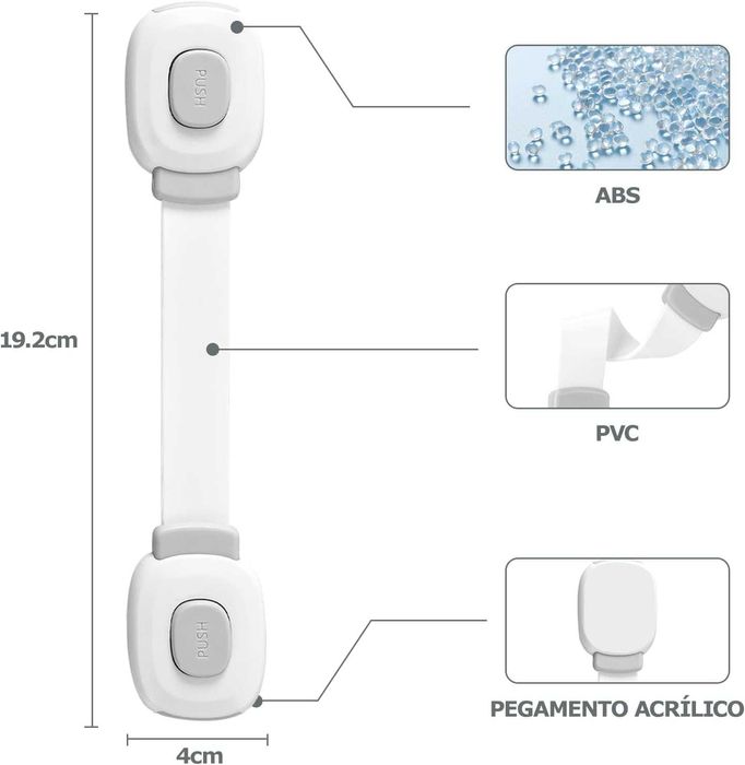 Zabezpieczenia do szafek BillyBath białe samoprzylepne 4 sztuk