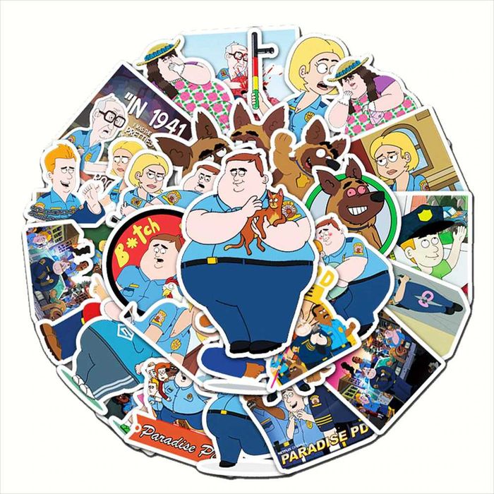 Naklejki Paradise PD 50 sztuk Bajka Animacja Kreskówkowe FOX Brickleberry spin-off Netflix