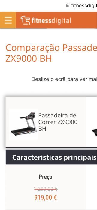 Passadeira elétrica ZX9000 BH Fitness