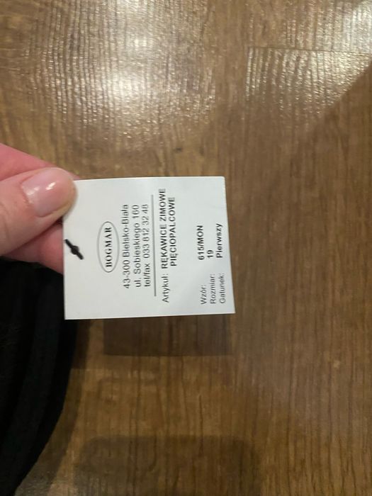 Rękawice zimowe pięciopalcowe 615/MON
