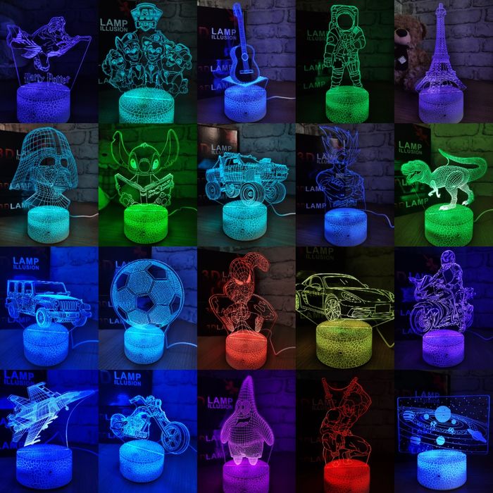Ночник, нічник, 3D лампа, планер, світильник