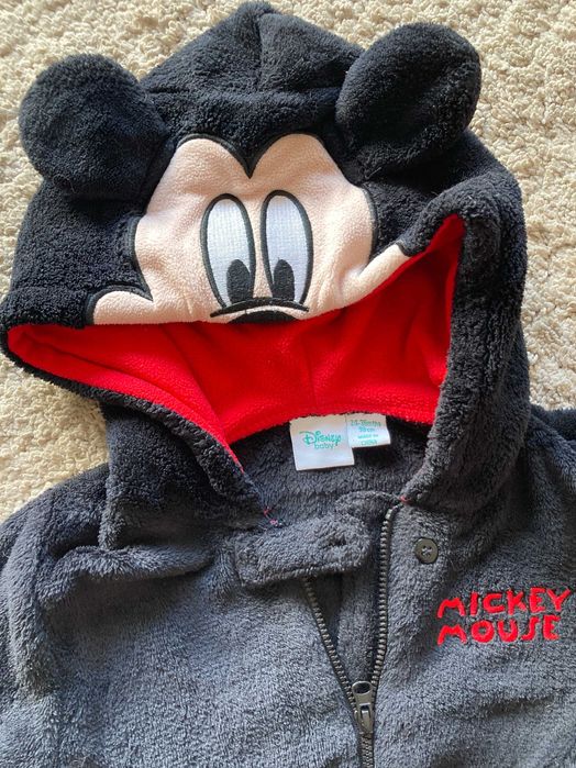 Macacão Quentinho de Casa do Mickey, Tam. 24-36M