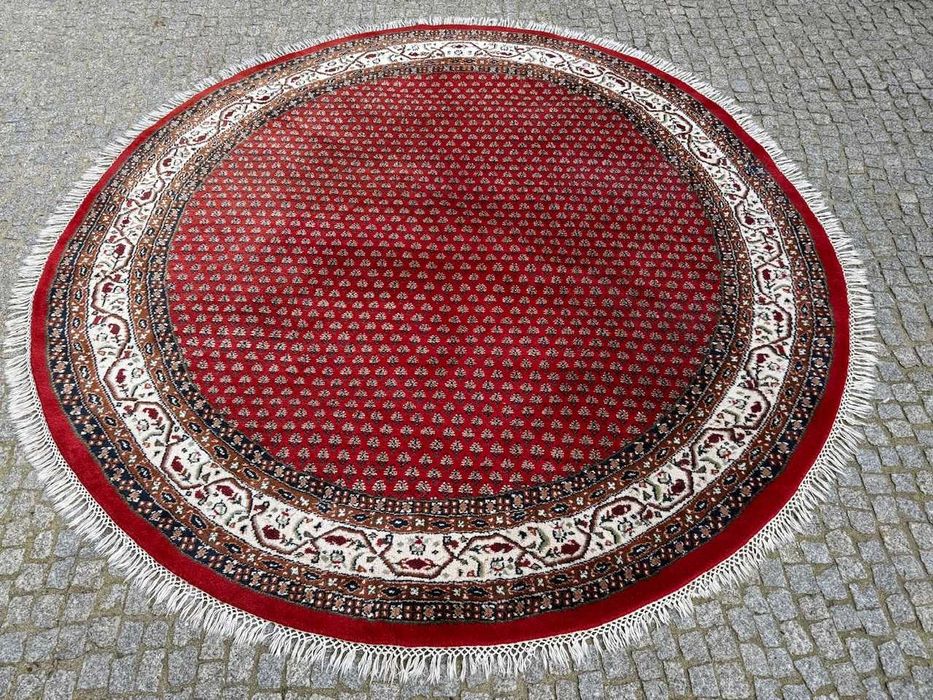Dywan okrągły kaszmirowy r.tkany perski Indo Mir śr. 260 cm gal.12 tyś