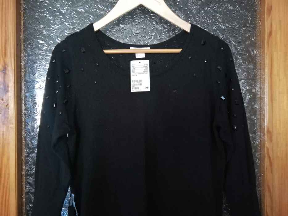 -> NOWA sukienka H&M czarna 5% alpaka rozm. M