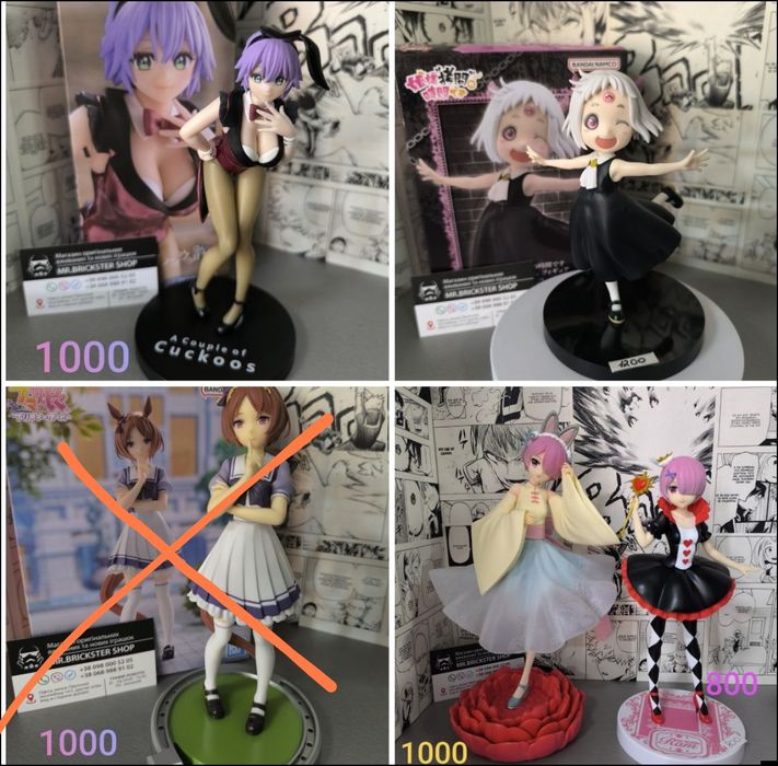 Фигурки аниме фігурки Евангелион Оверлорд Альбедо Рем Рам