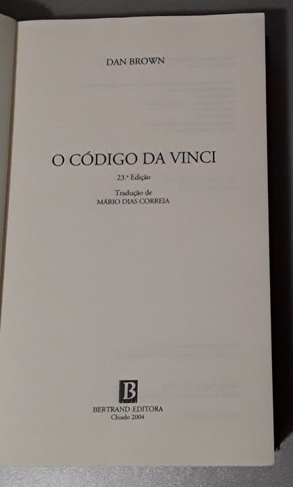 Livro: O Código Da Vinci, de Dan Brown