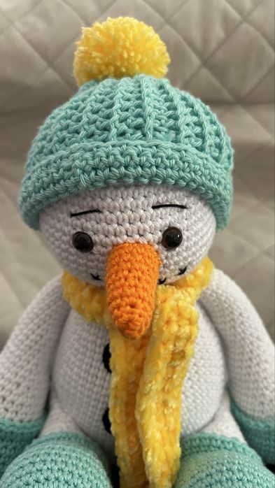 Boneco de neve amigurumi