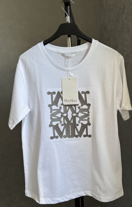 ‼️ЗНИЖКА‼️Футболка  Жіноча Max Mara Біла Базова