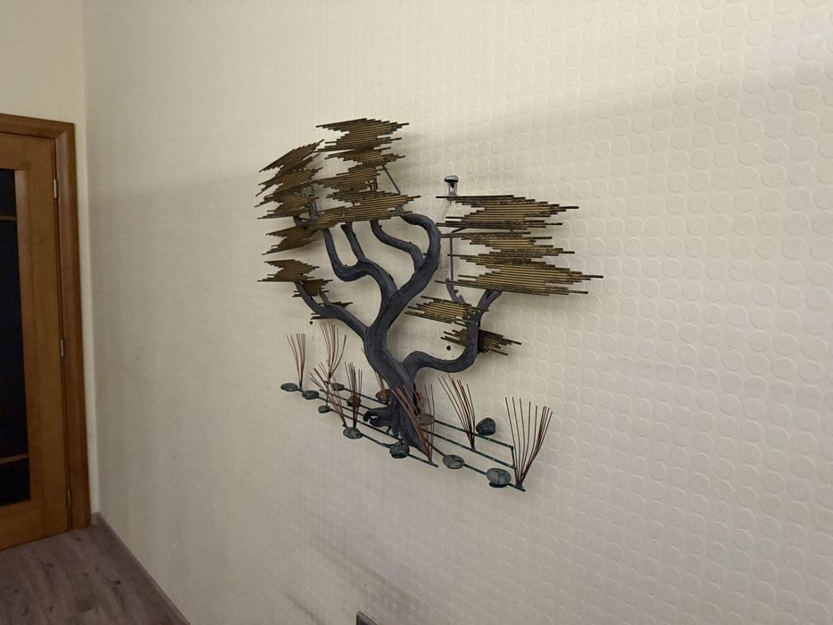 Скульптура панно «Бонсай» з теплим підсвічуванням