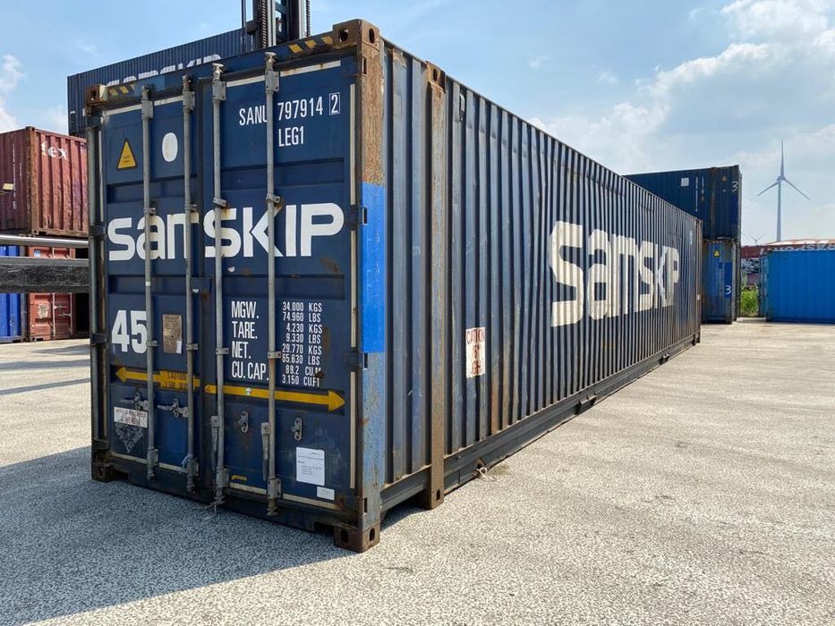 Kontener morski magazynowy 45HC PW  13,5 metrowy [33 europalety]