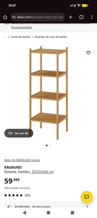 Estante IKEA 'Rägrund' bambu