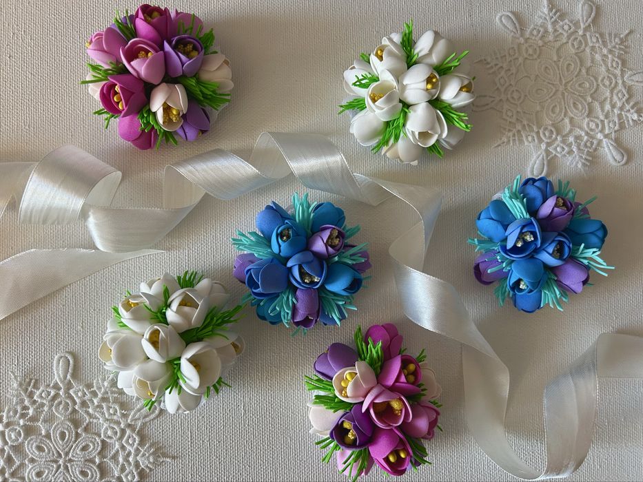 Spinki do włosów fiolki