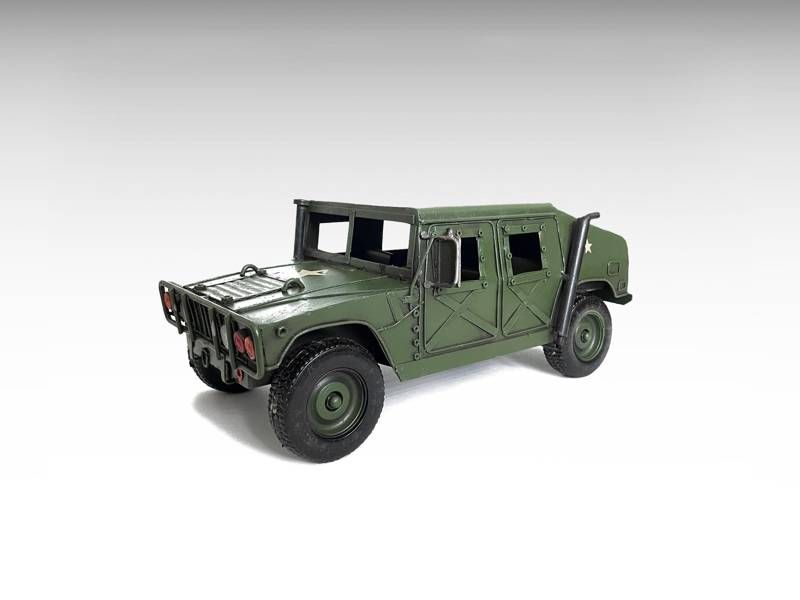 Modelo de metal - Veículo militar Humvee M1025; Hummer H1 blindado (mo