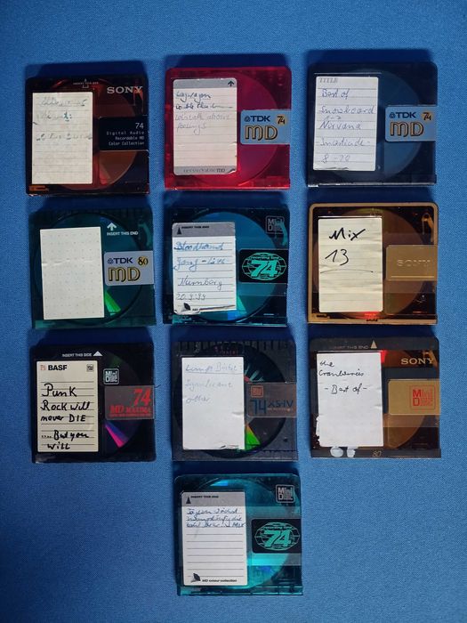lote 10 minidisc usados