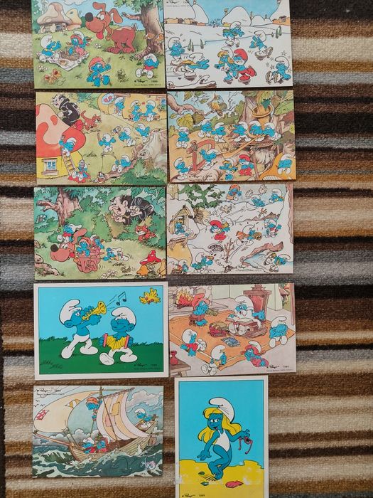 Pocztowki widokówki smerfy