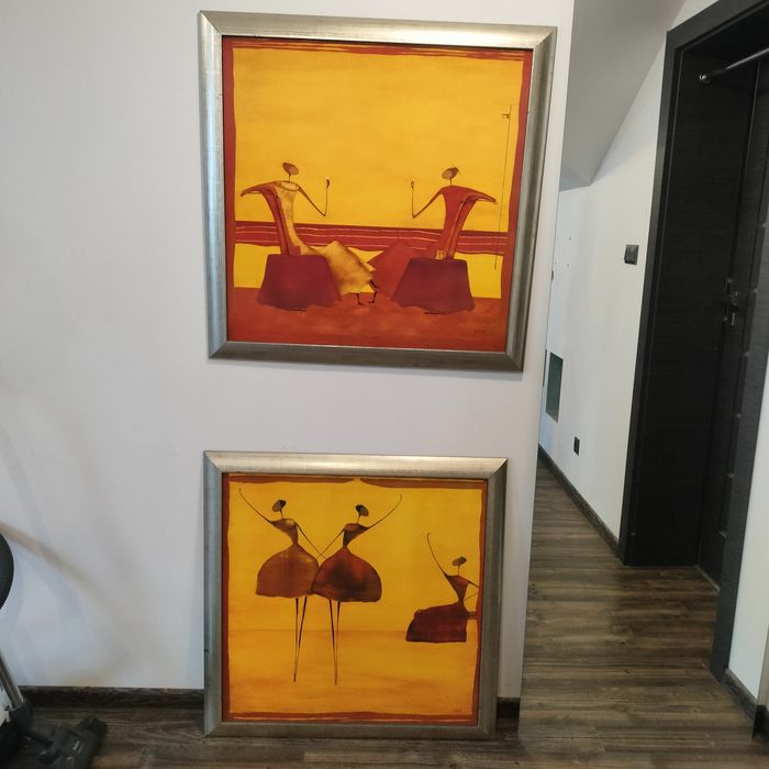 Dwa Obrazy na desce...