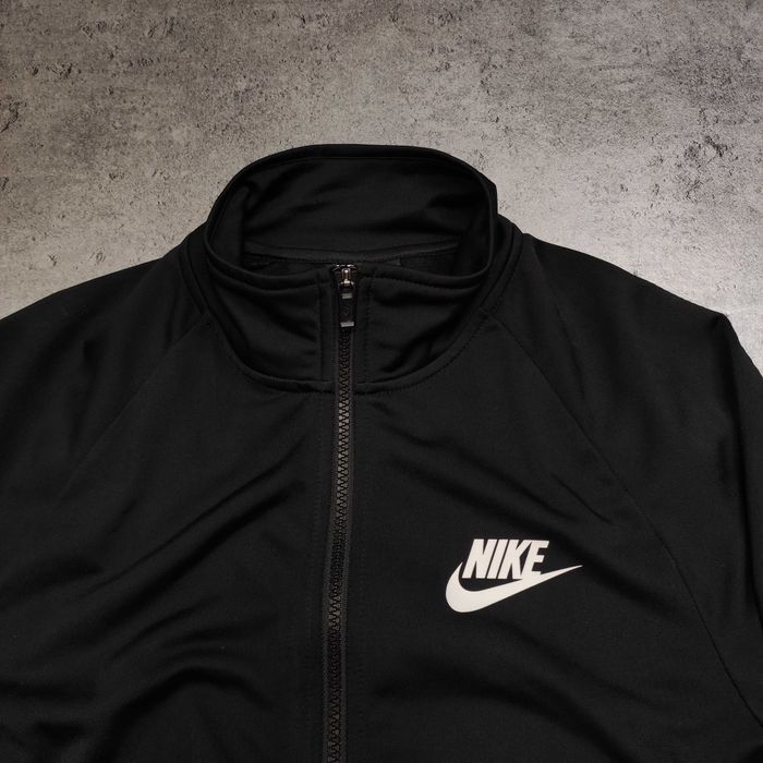 MĘSKA Bluza Nike Sportowa Stójka Suwak Dri-Fit Czarna Klasyczna